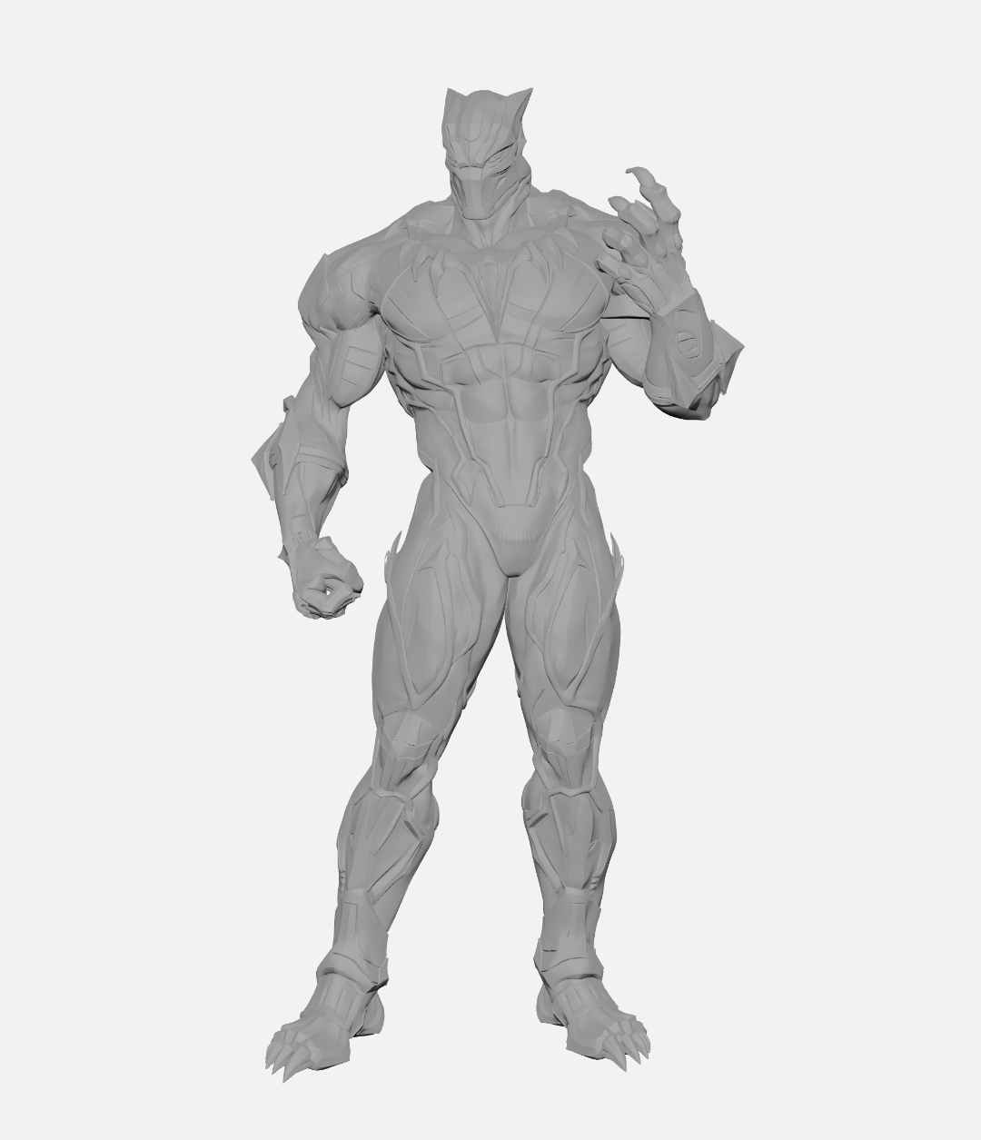 Pantera Negra (Black Panther) Marvel Rivals Skin Default Escultura/Action Figure 3D