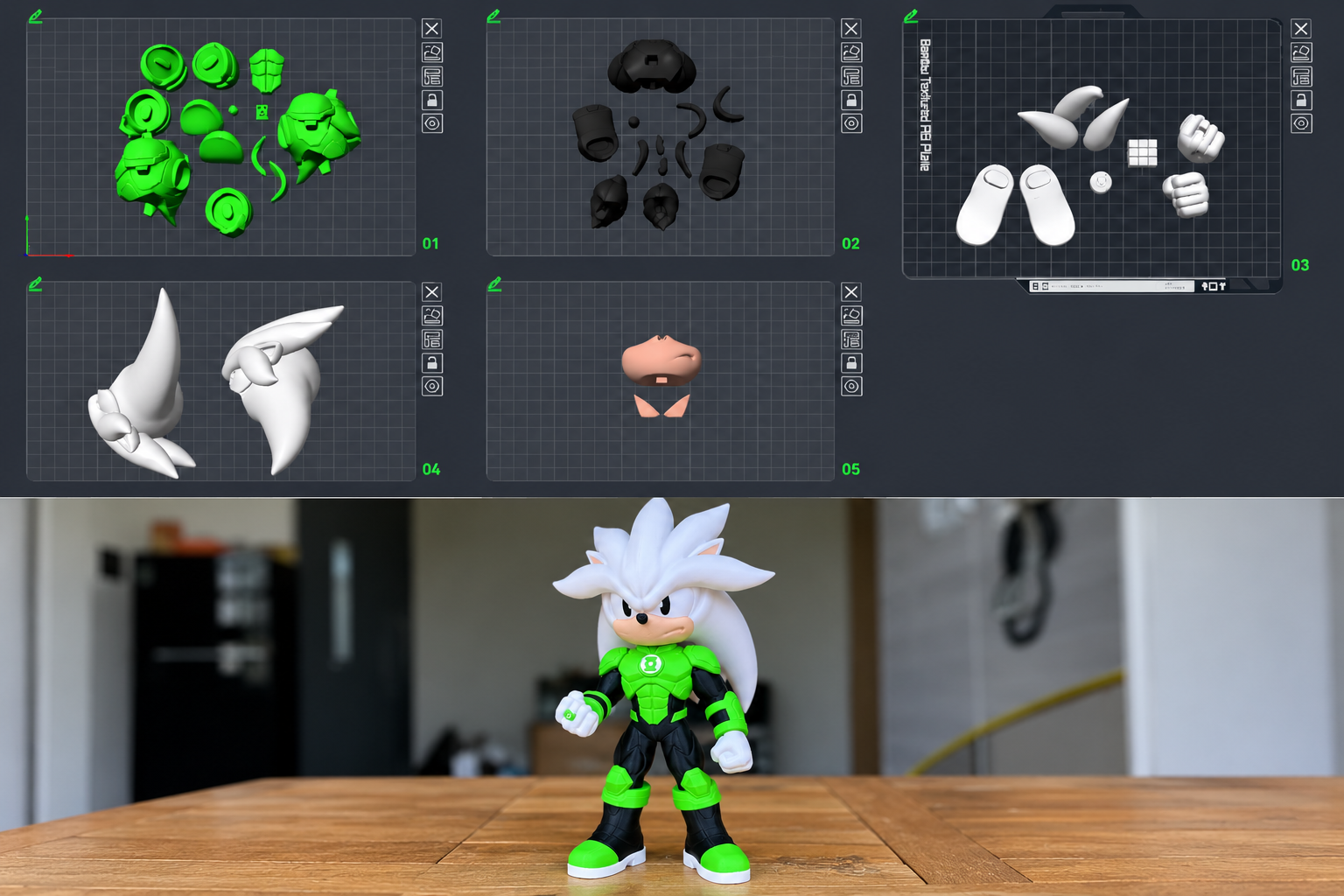 Lanterna Verde Prateado | Modelo 3D Para Impressão ✨💚