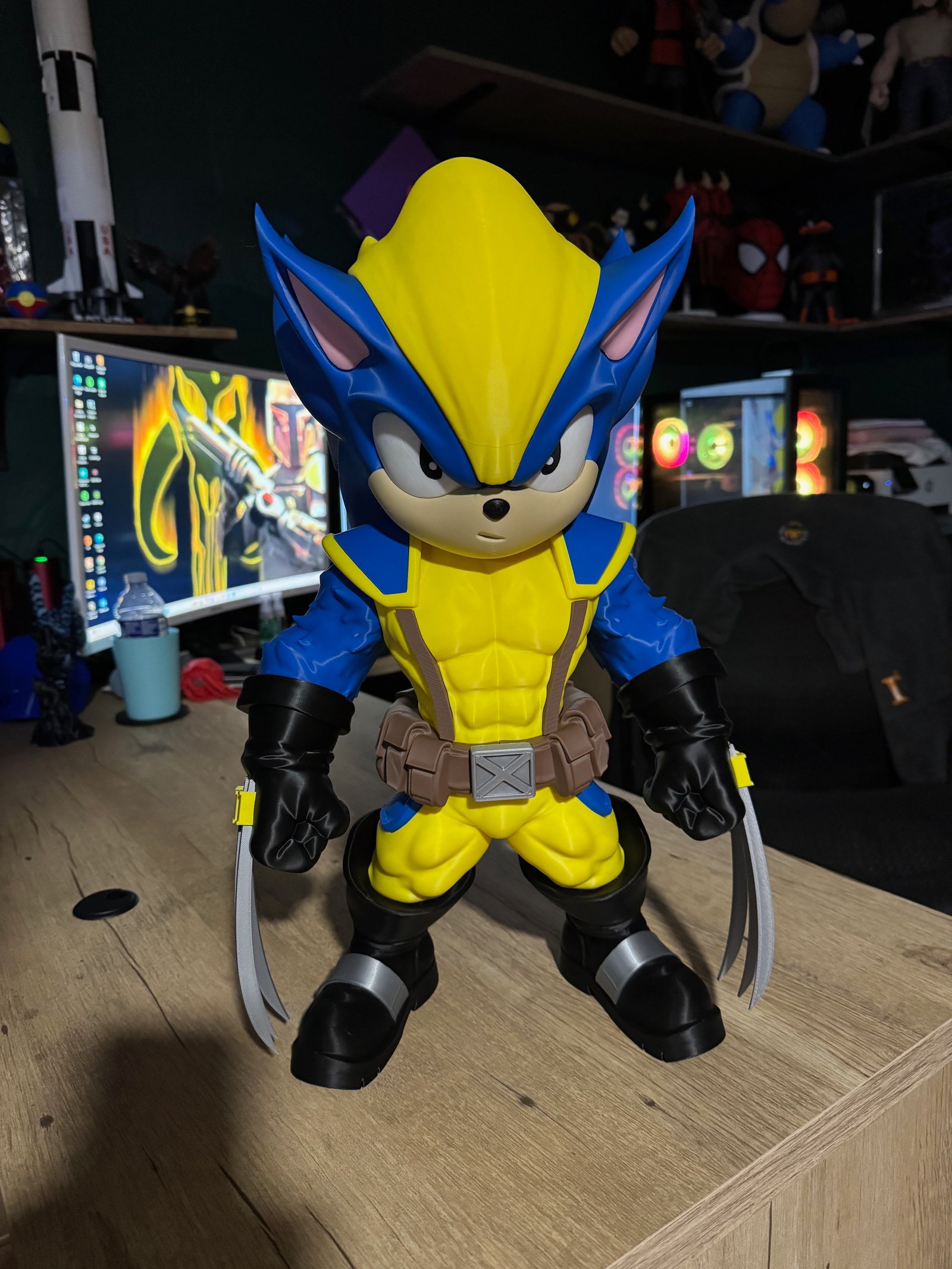 Soniverine – Sonic × Wolverine Fan Art (Sem Ams-Multiparts/3Mf)