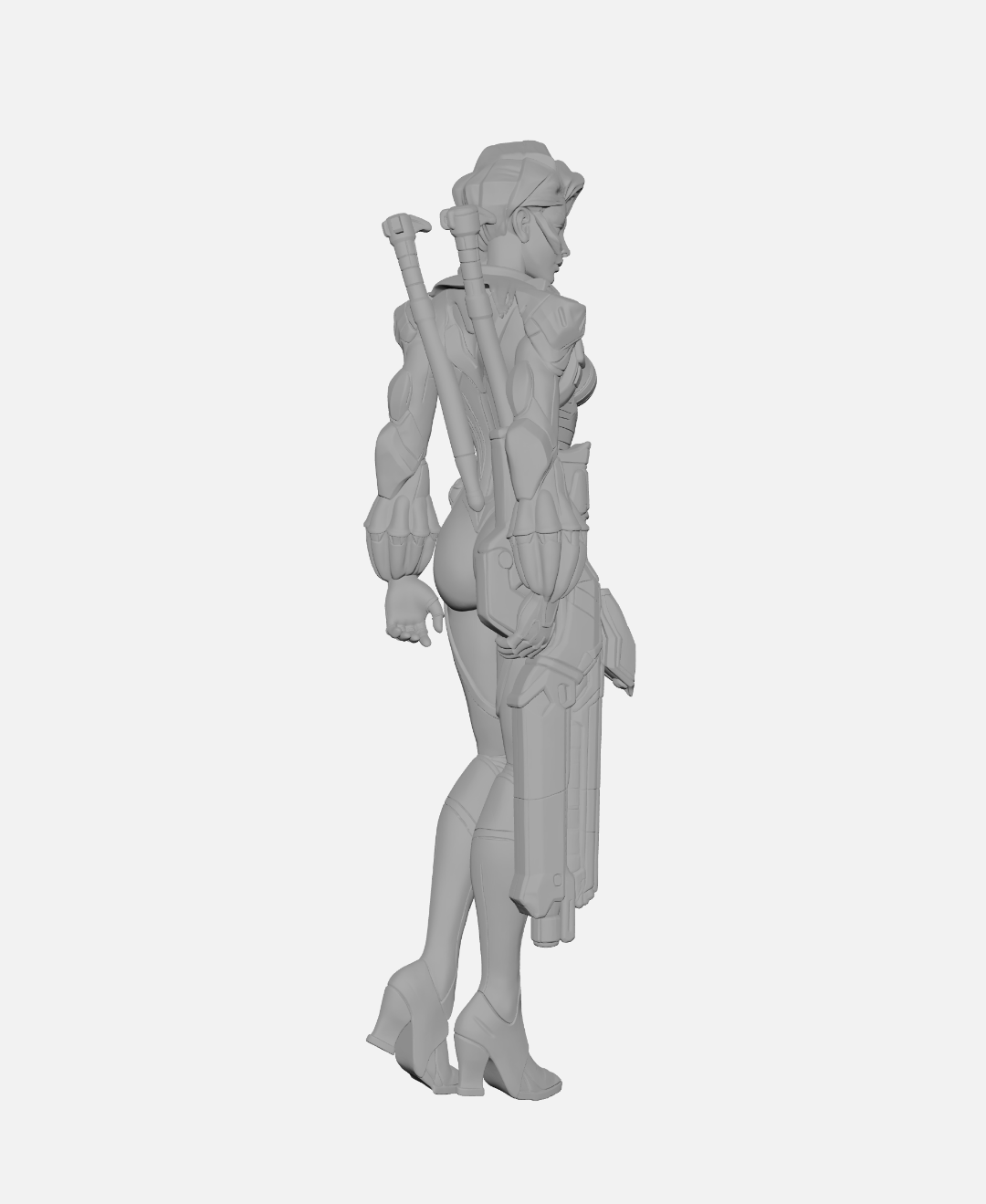 Viúva Negra (Black Widow) Marvel Rivals Skin Default Escultura/Action Figure 3D