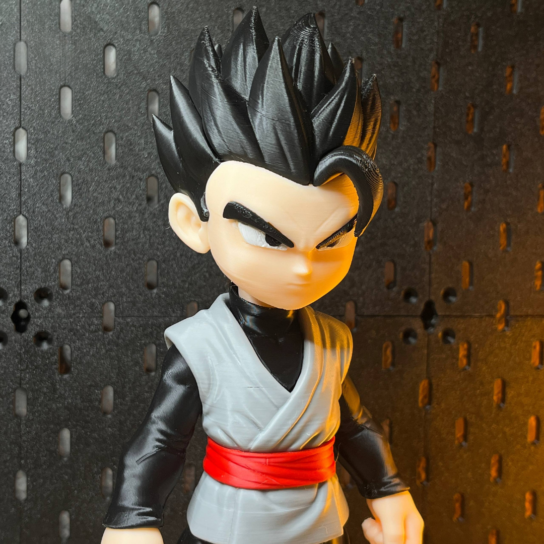 Goku Black (Dragon Ball Super) – Modelo 3D Multi-Peças Para Impressão Fdm (Montagem Por Encaixe / Sem Pintura)