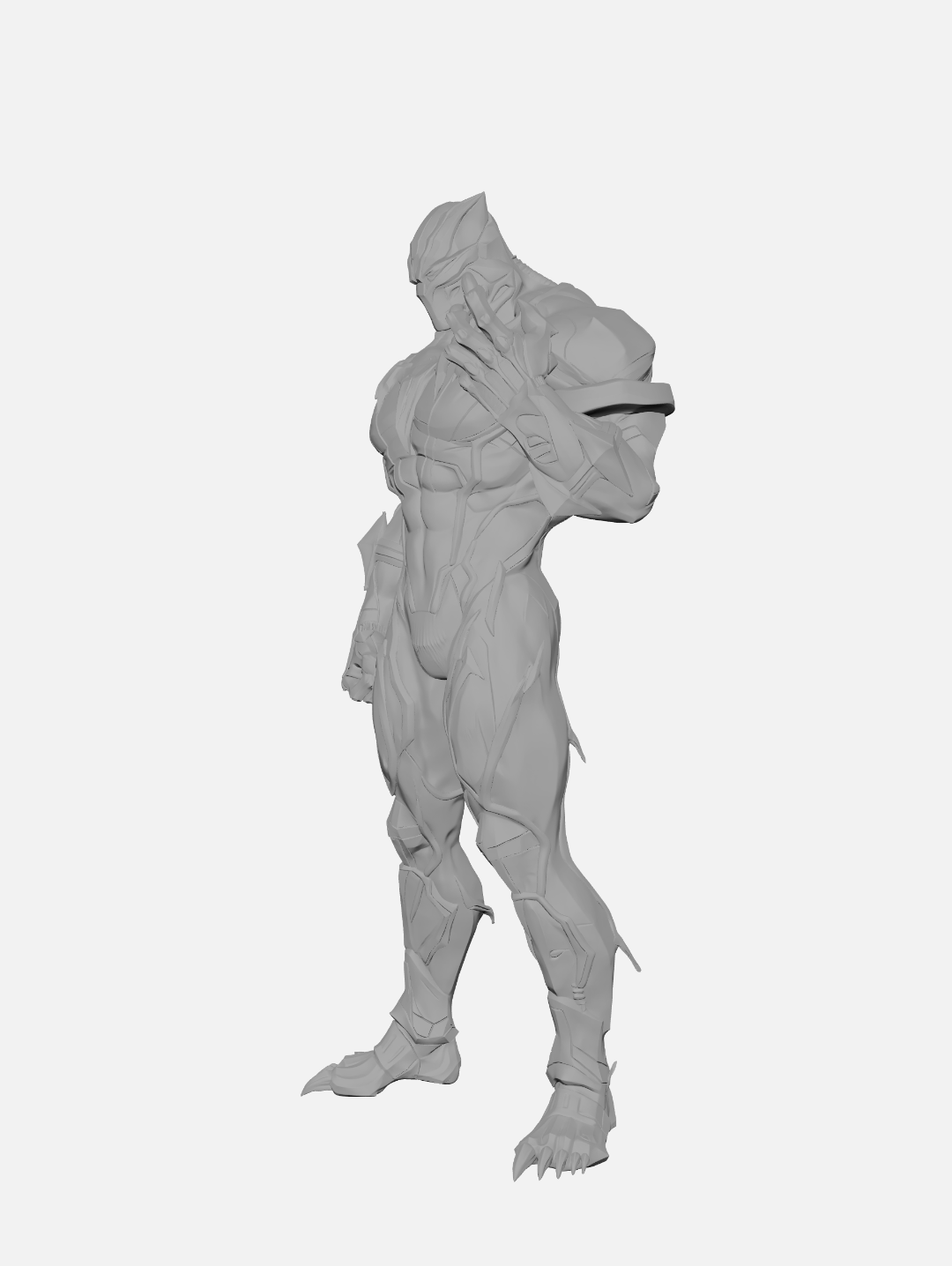 Pantera Negra (Black Panther) Marvel Rivals Skin Default Escultura/Action Figure 3D