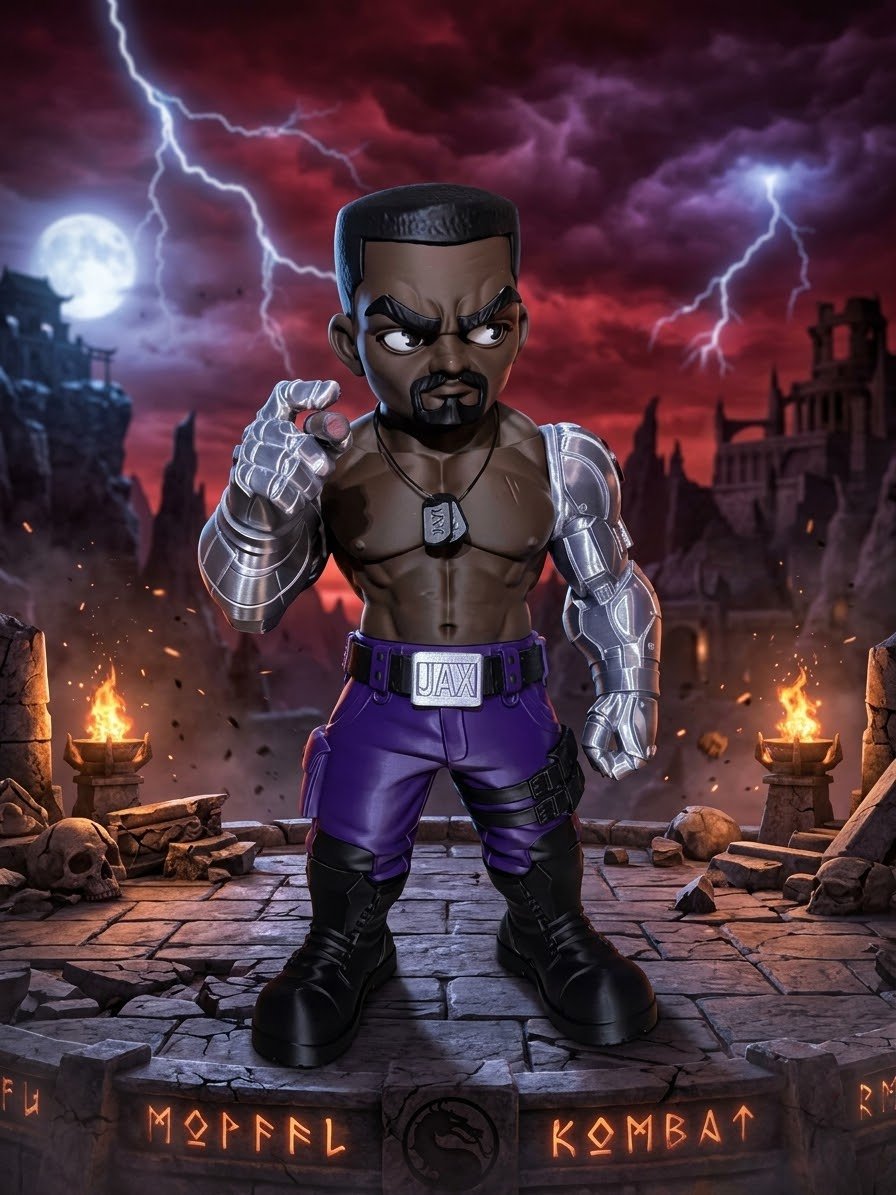 Jax Briggs (Sem Ams-Multiparts/3Mf) Mortal Kombat