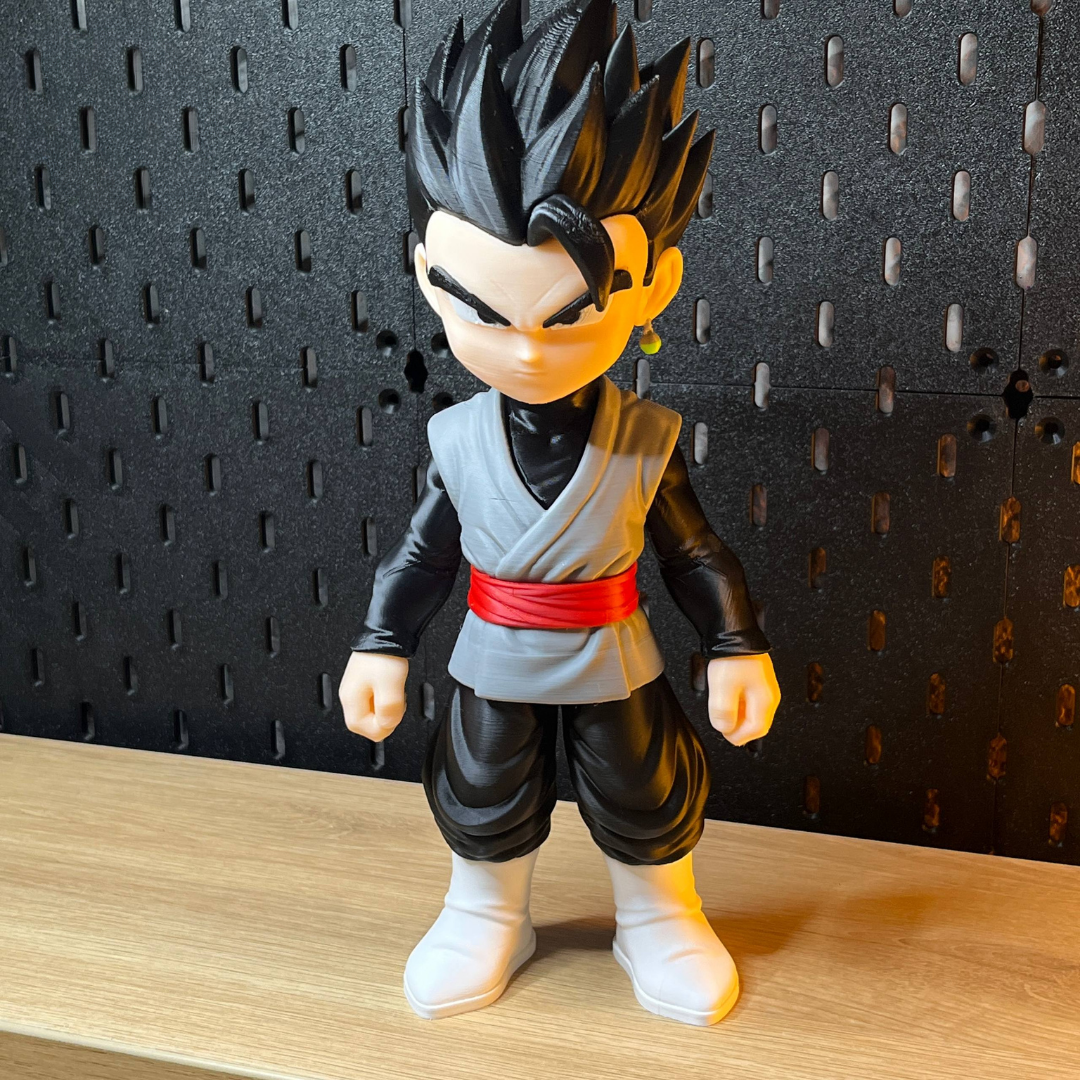 Goku Black (Dragon Ball Super) – Modelo 3D Multi-Peças Para Impressão Fdm (Montagem Por Encaixe / Sem Pintura)