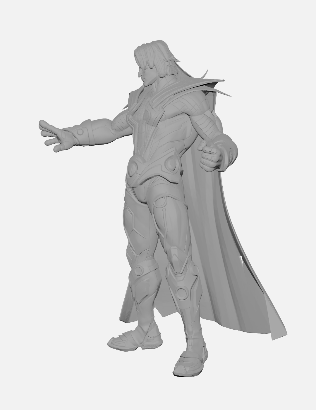 Adam Warlock Marvel Rivals Skin Default Escultura/Action Figure 3D