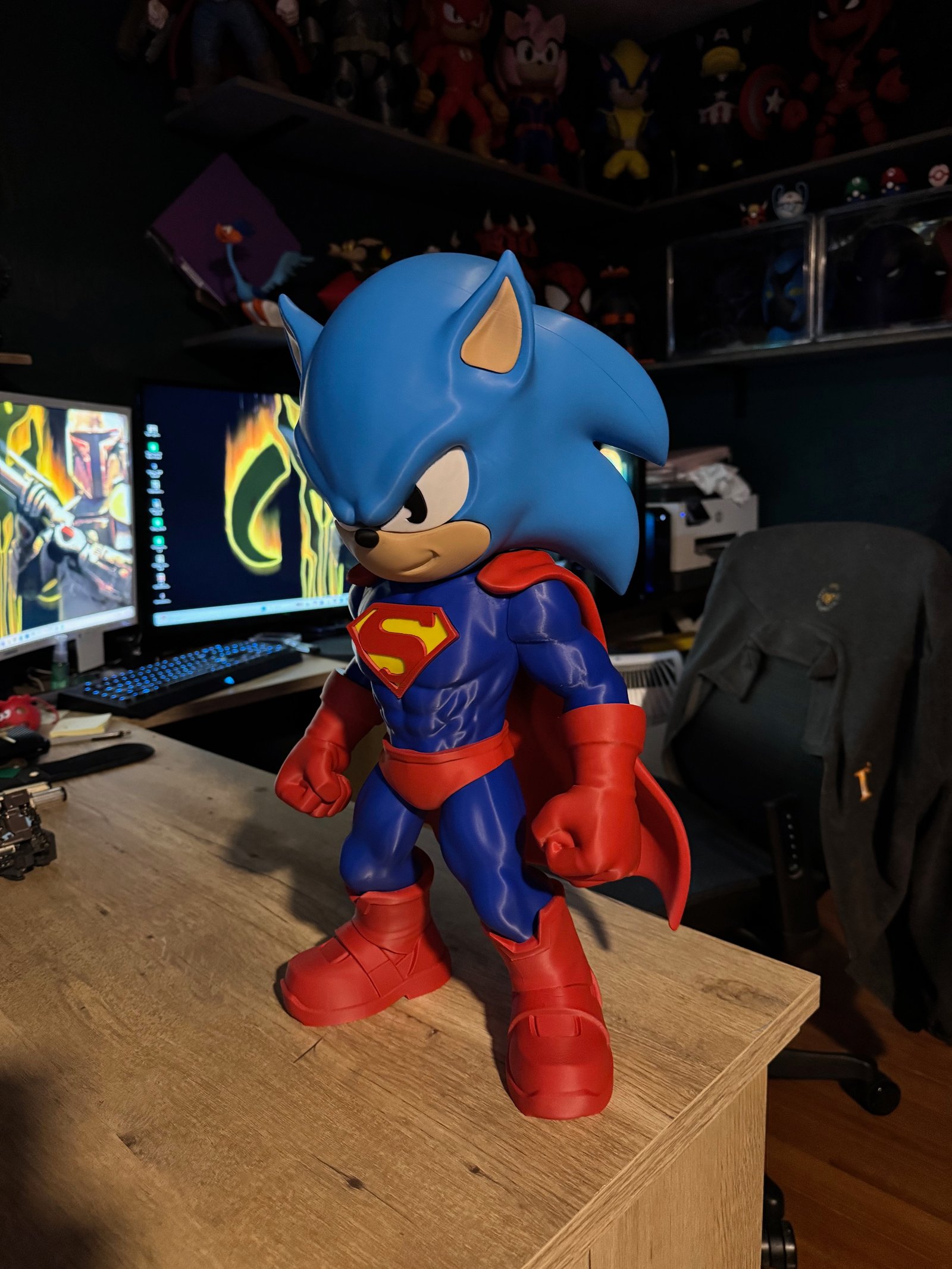 Supersonic - Arte De Fã De Sonic × Superman (Sem Ams-Multiparts/3Mf)