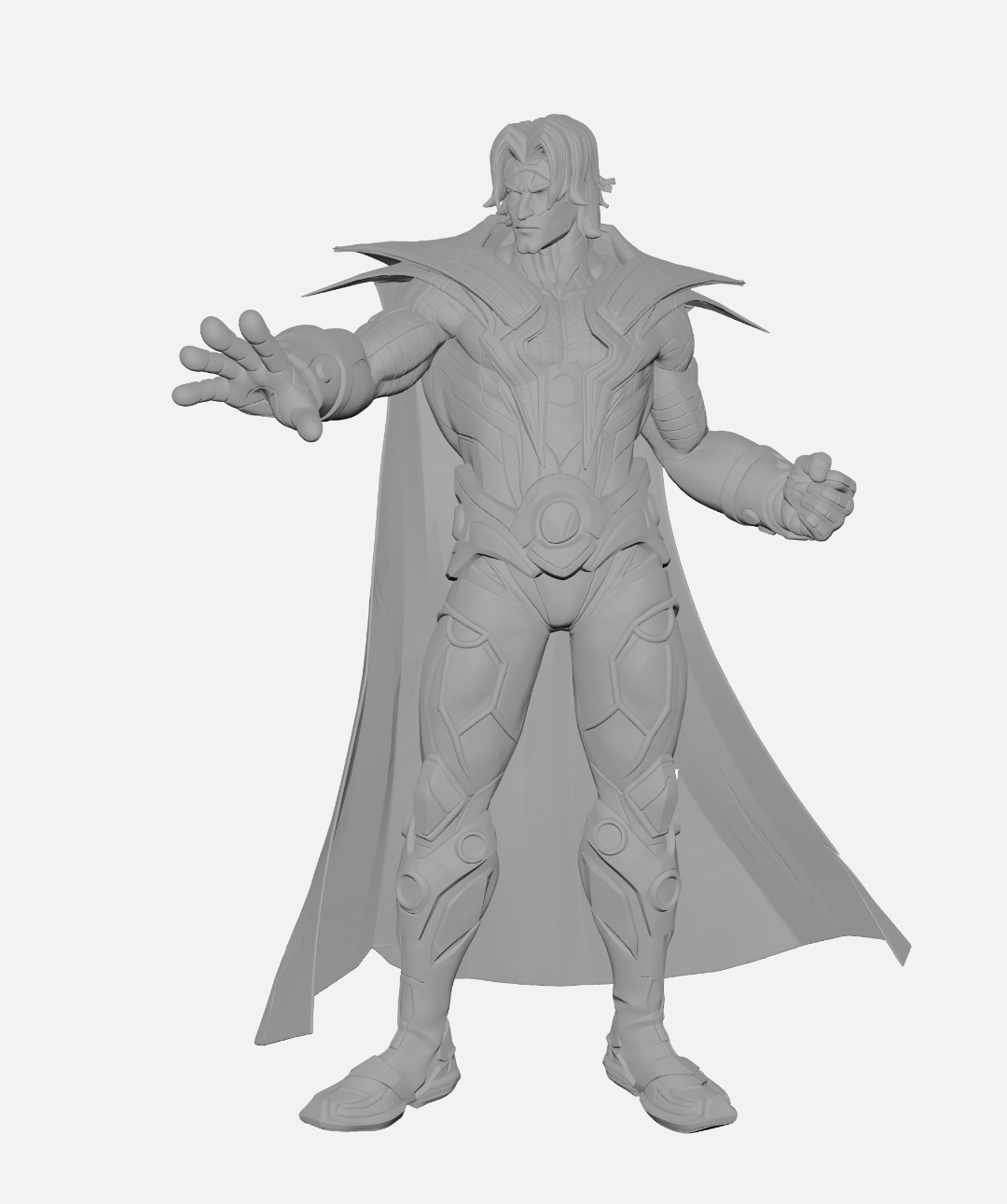 Adam Warlock Marvel Rivals Skin Default Escultura/Action Figure 3D