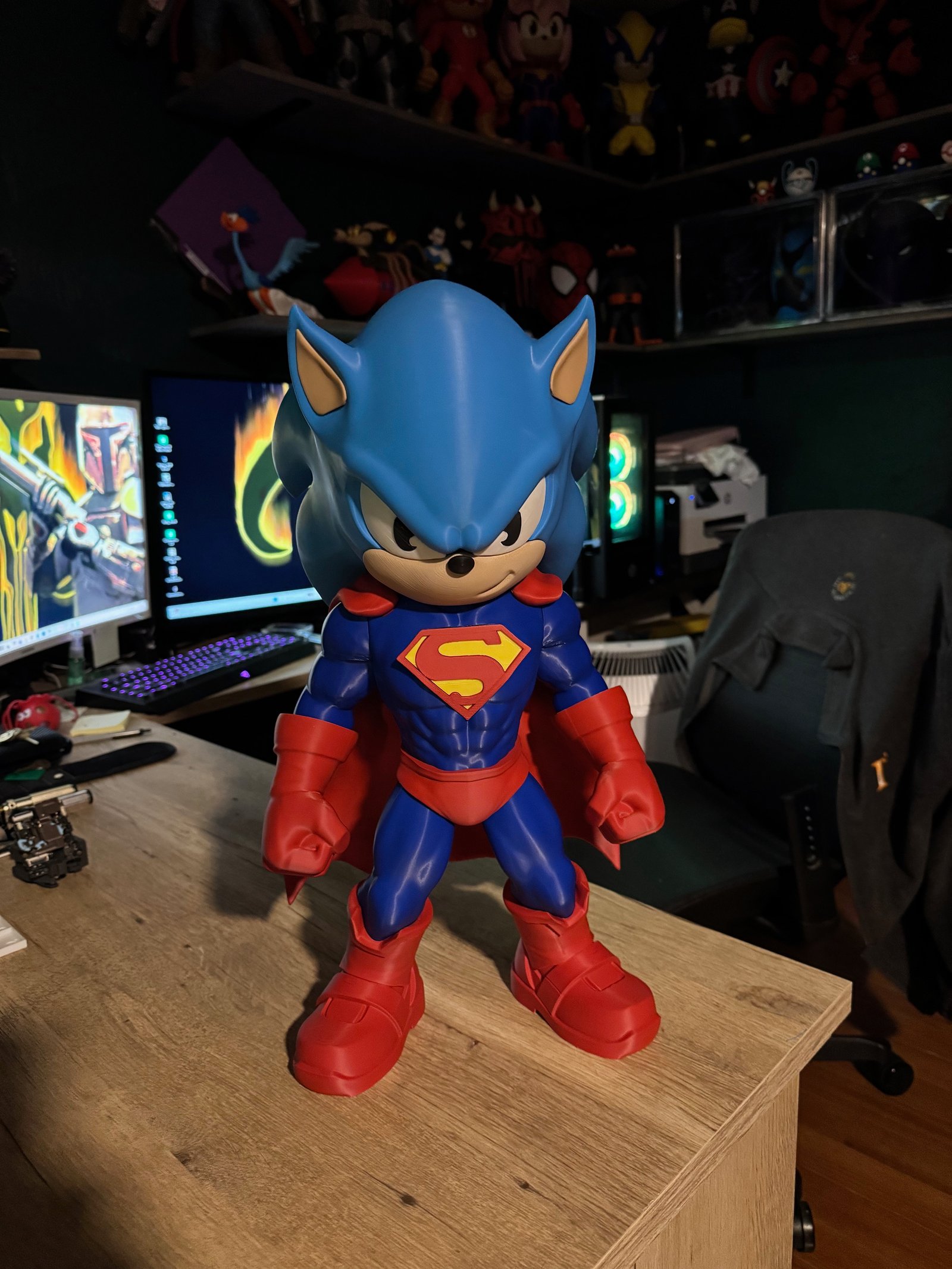 Supersonic - Arte De Fã De Sonic × Superman (Sem Ams-Multiparts/3Mf)