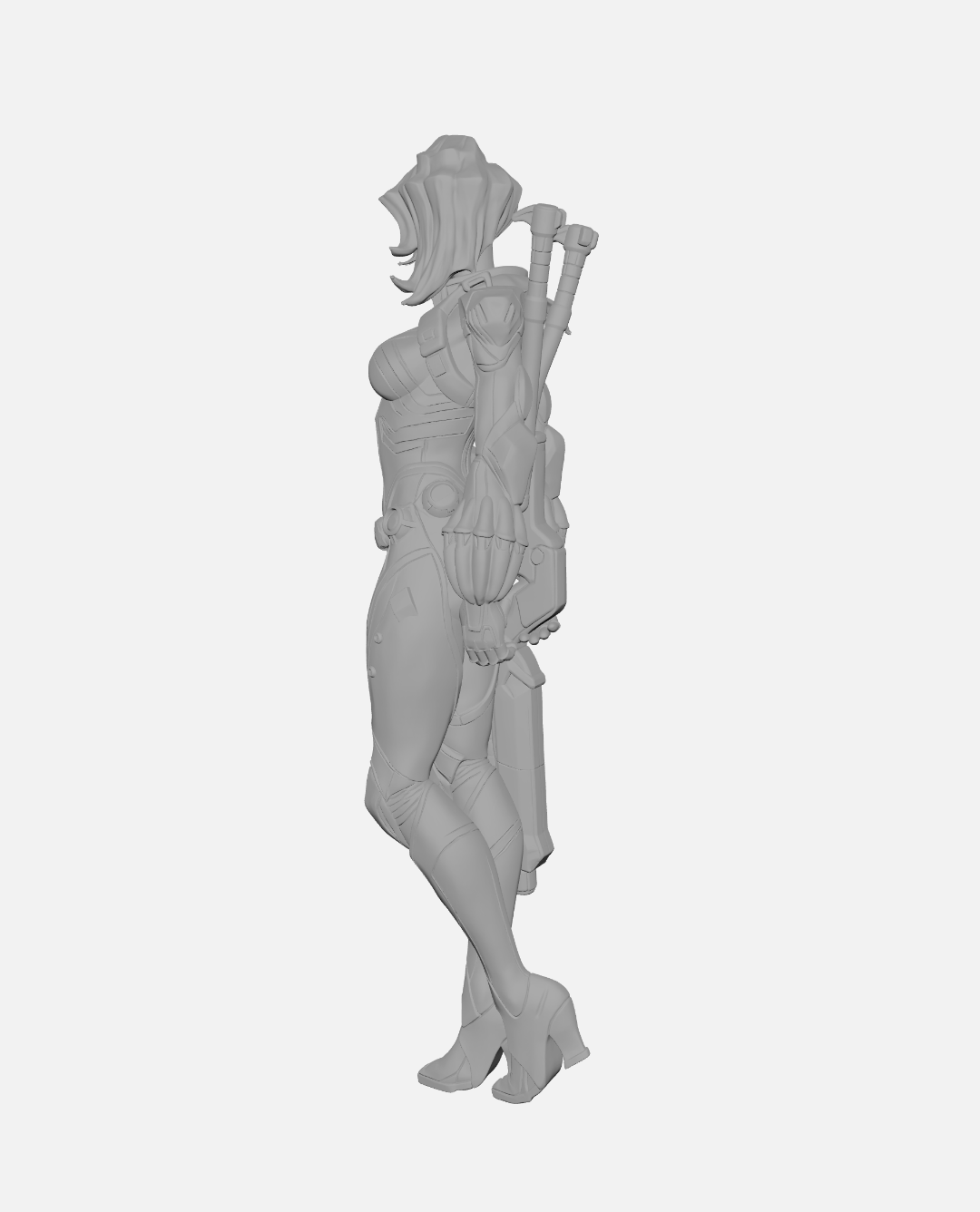 Viúva Negra (Black Widow) Marvel Rivals Skin Default Escultura/Action Figure 3D