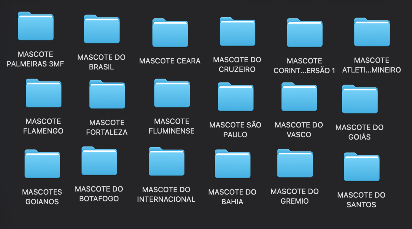 Pack Mascotes De Times Brasileiros