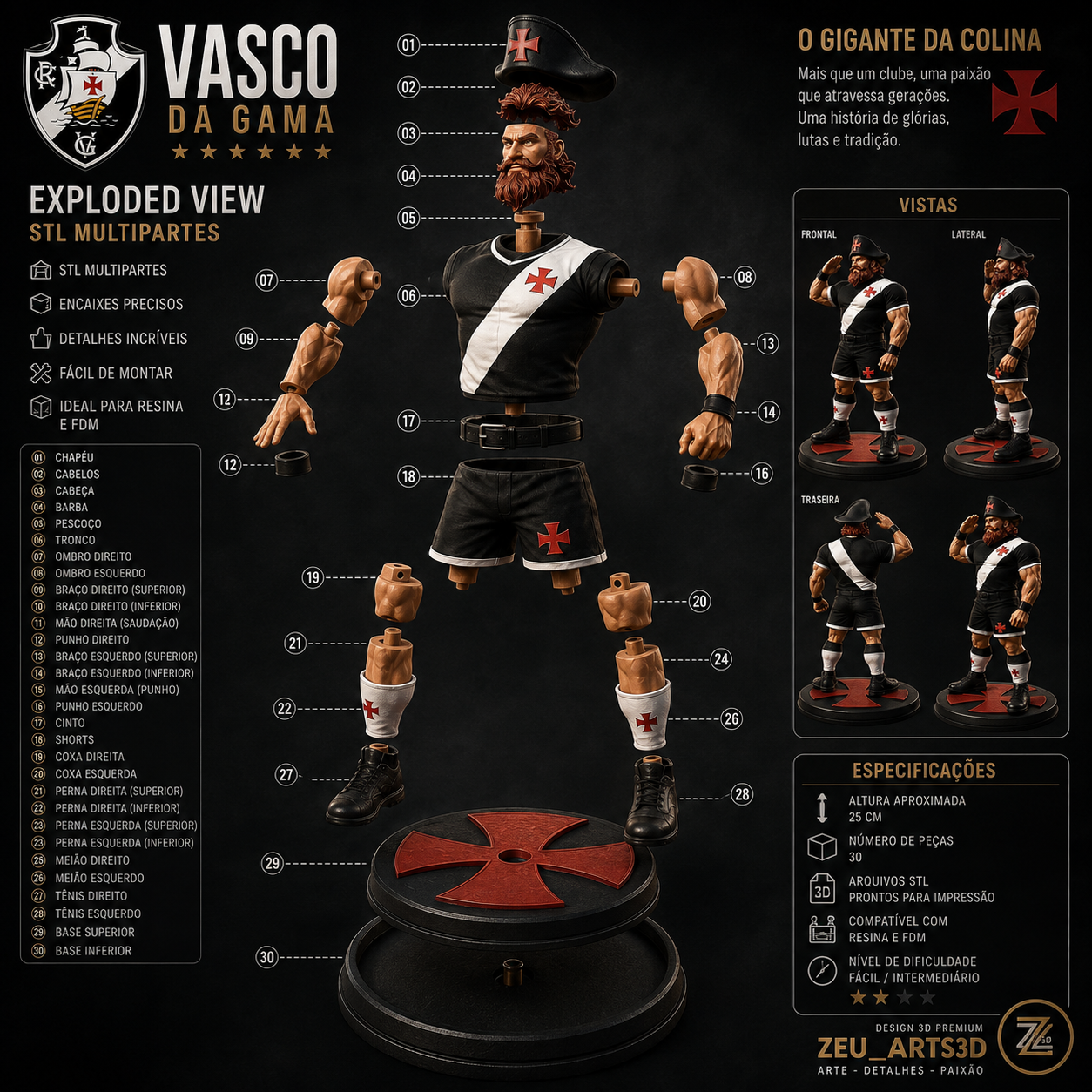 Mascote Vasco Da Gama | Gigante Da Colina