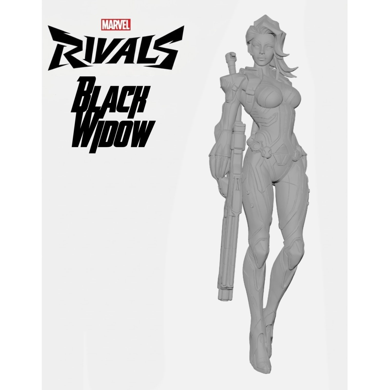 Viúva Negra (Black Widow) Marvel Rivals Skin Default Escultura/Action Figure 3D