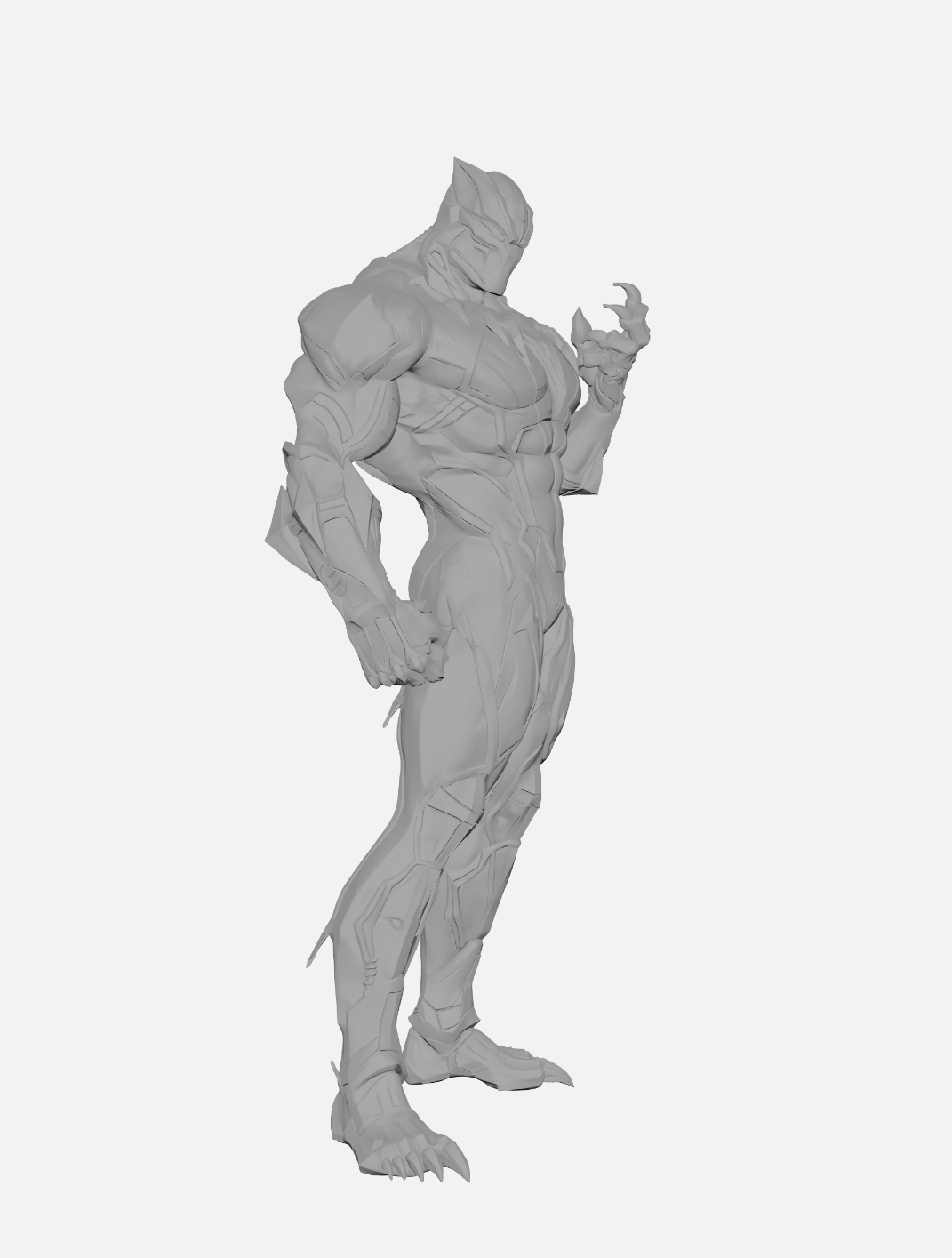Pantera Negra (Black Panther) Marvel Rivals Skin Default Escultura/Action Figure 3D