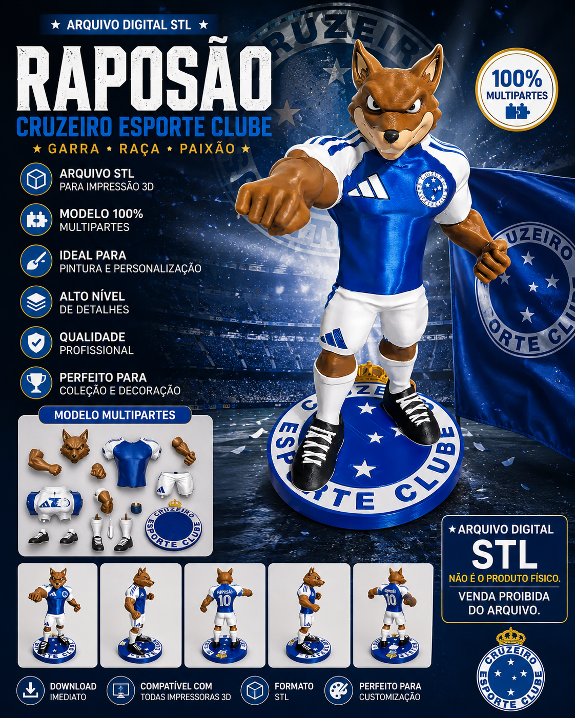 Raposão Cruzeirense | O Cabuloso Em Forma De Stl 💙⭐