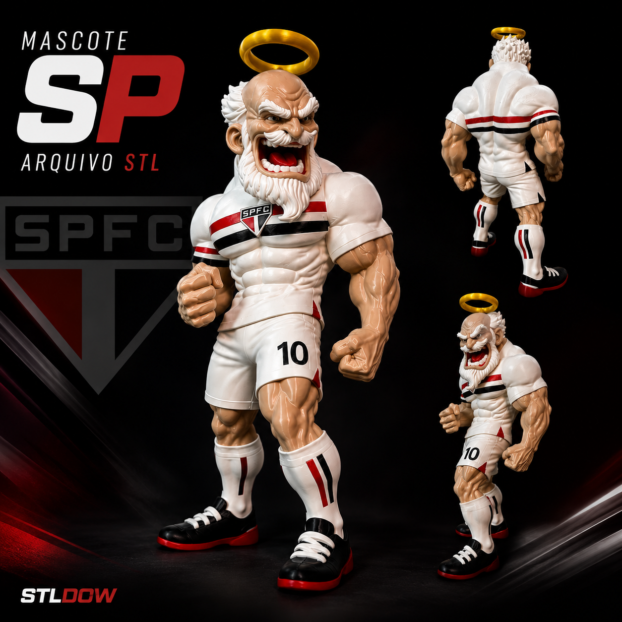 Mascote Do São Paulo 40Cm